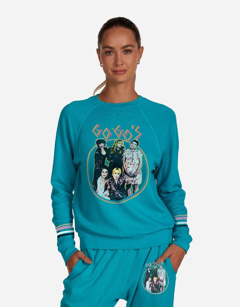 VINTAGE GO GOs PULLOVER ULTRA TEAL