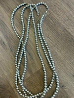 SILVER TONE BEADED NECKLACE