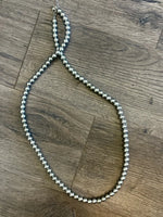 SILVER TONE BEADED NECKLACE