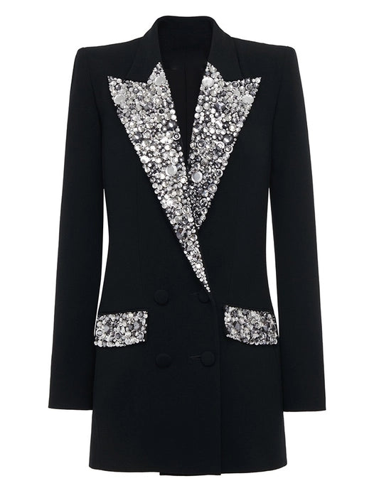 LONG BLAZER COVERED IN CRYSTALS