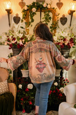 COURAGE DEAR HEART FLEECE KIMONO